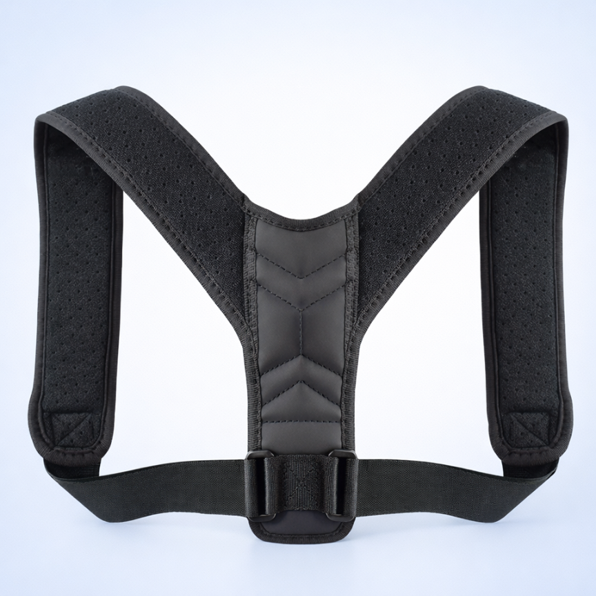 Alt: " Lumbar Back Pain Relief Belt Adjustable Back Posture Corrector product image – Acuvick " Lumbar Back Pain Relief Belt Adjustable Back Posture Corrector with ergonomic support design