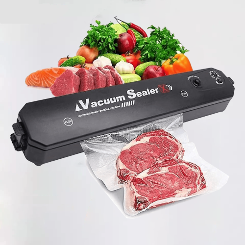 Home kitchen vacuum sealing system with food saver bags
