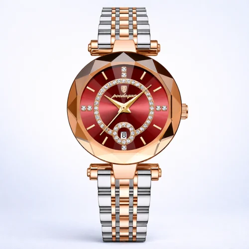 Luxury watch for women with high quality design and date display