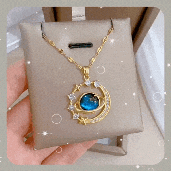 star and crescent moon necklace