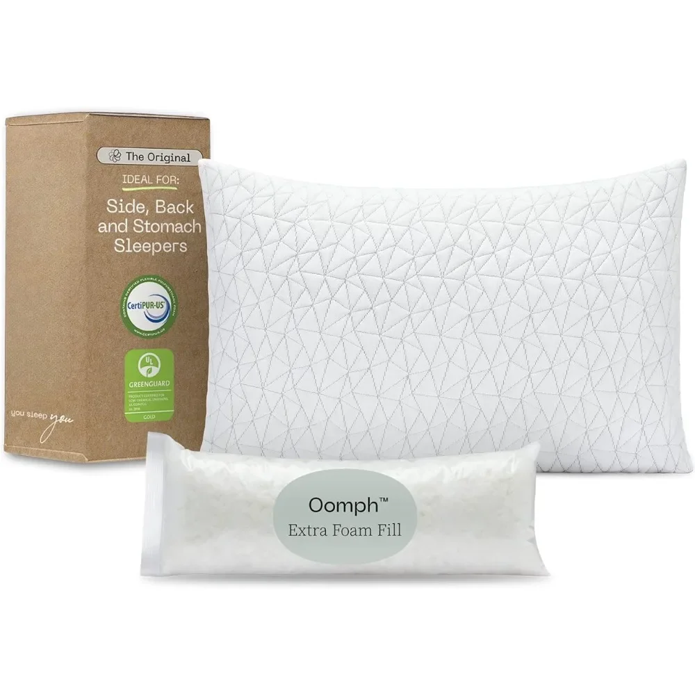 Gel pillow Adjustable Cross Cut Memory Foam for Back, Stomach and Side Sleeper