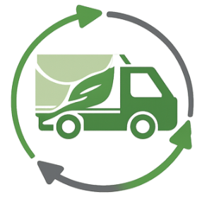 Sustainable shipping and environmental impact icon
