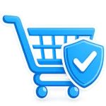 Secure checkout icon representing encrypted and protected payments on Acuvick