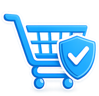 Secure checkout icon representing encrypted and protected payments on Acuvick