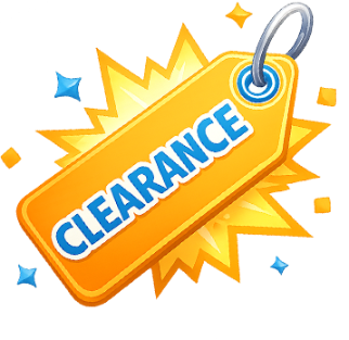Clearance icon representing discounted items while stocks last