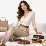 Women’s fashion belts including leather waist belts for modern outfits