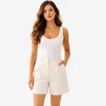 Alt: " Shorts product image – Acuvick " Women’s modern tailored shorts for tropical summer style by Acuvick