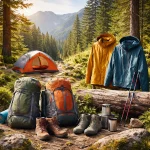 Premium outdoor adventure gear including backpacks camping tents and hiking boots