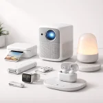 Smart gadgets and portable devices including projector printer and wireless accessories