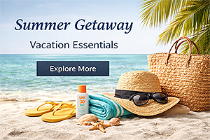 Summer Gateway collection by Acuvick featuring trending fashion, footwear and everyday lifestyle essentials for Malaysia, Australia, UK, US and global markets