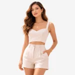 Woman wearing coordinated two-piece matching set in Malaysia