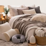 Bedroom sleep accessories collection featuring comfort and relaxation essentials