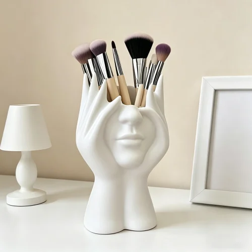 Creative Human Body Pen Holder & Makeup Brush Organizer