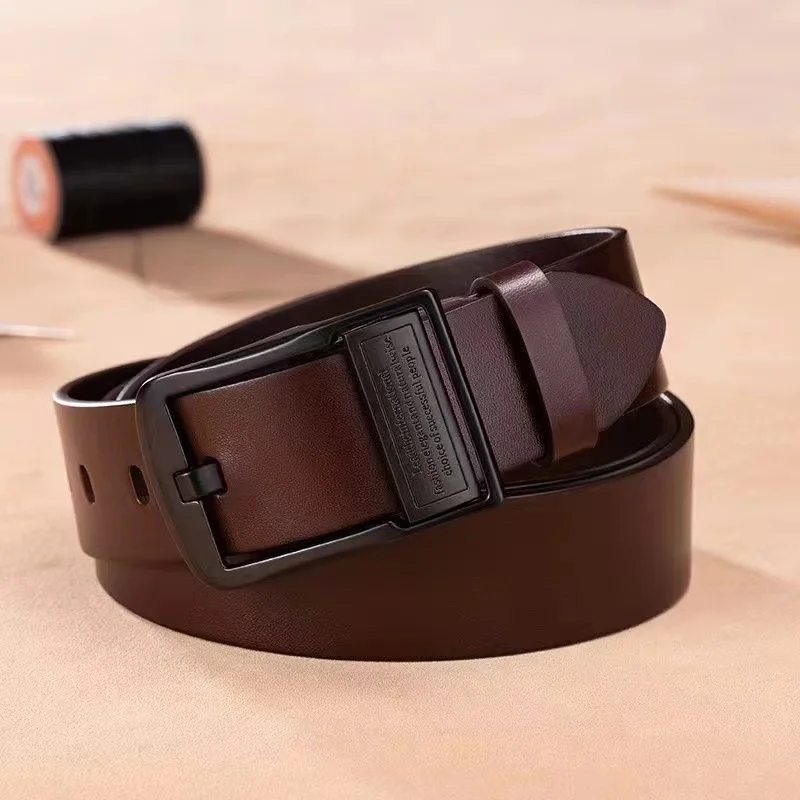 Alt: " Genuine Leather Men's Pin Buckle Belt for Business & Casual Wear product image – Acuvick " Genuine Leather Men's Pin Buckle Belt for Business & Casual Wear - Image 6
