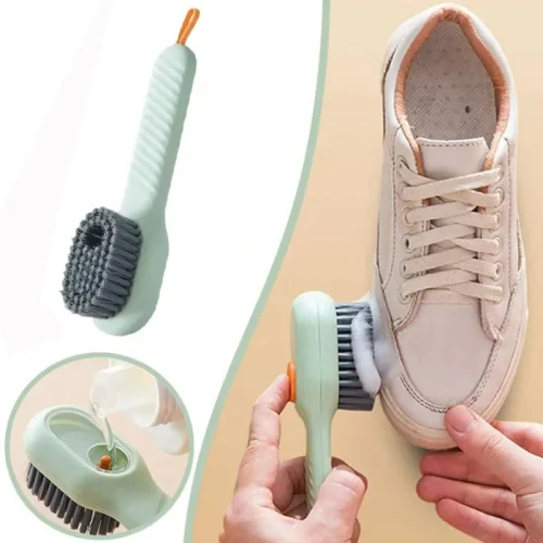Alt: " Home product image – Acuvick " Automatic Soap Dispensing Shoe Cleaning Brush with Soft Bristles