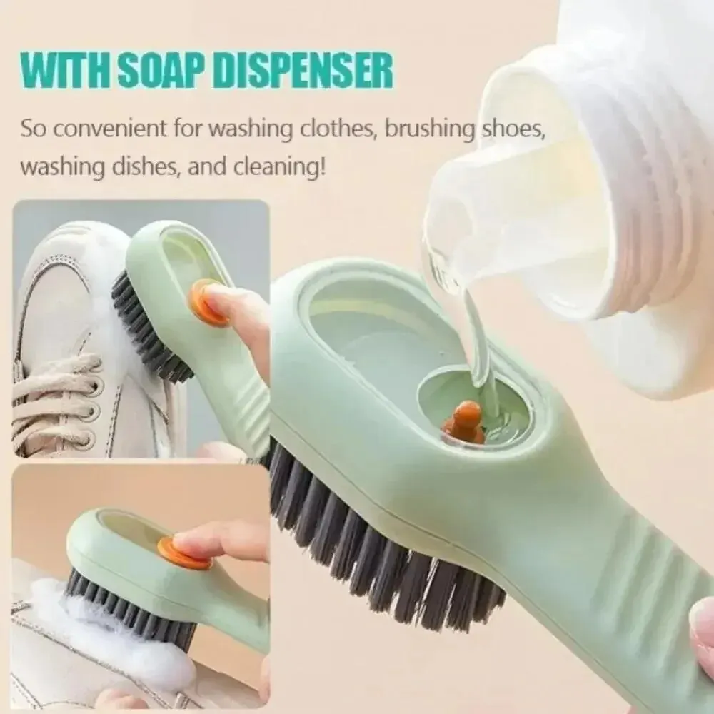Alt: " Automatic Soap Dispensing Shoe Cleaning Brush with Soft Bristles product image – Acuvick " Automatic Soap Dispensing Shoe Cleaning Brush with Soft Bristles - Image 2