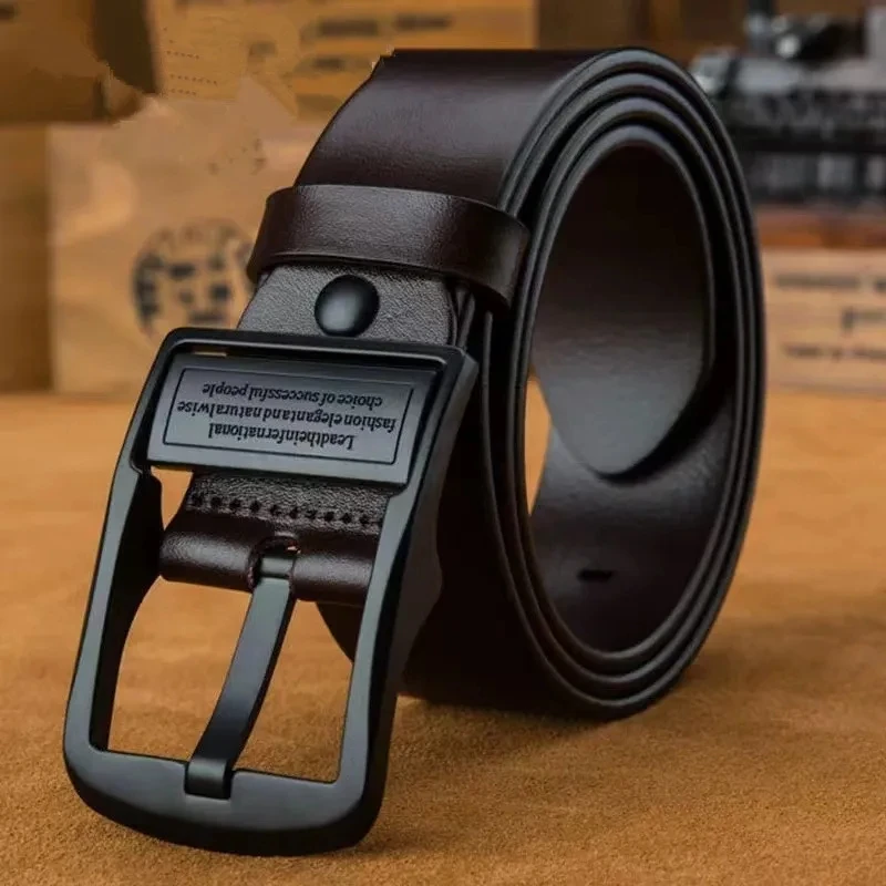 Alt: " Genuine Leather Men's Pin Buckle Belt for Business & Casual Wear product image – Acuvick " Genuine Leather Men's Pin Buckle Belt for Business & Casual Wear - Image 8