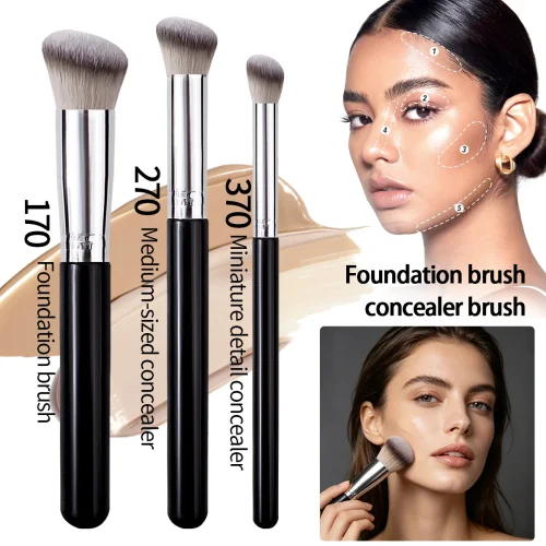 Alt: " Home product image – Acuvick " Foundation & Concealer Makeup Brush Set for Flawless Blending