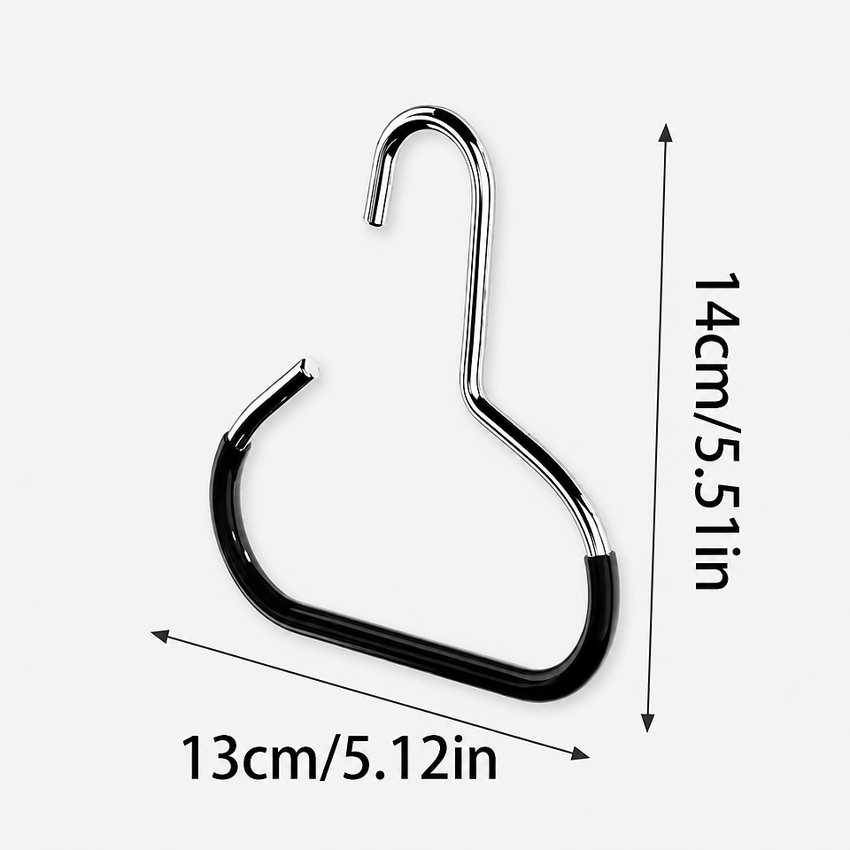 Measurement size guide for the Closet Hook for Hats, Bags, Scarves & Belts showing dimensions of the space-saving wardrobe organizer hook.