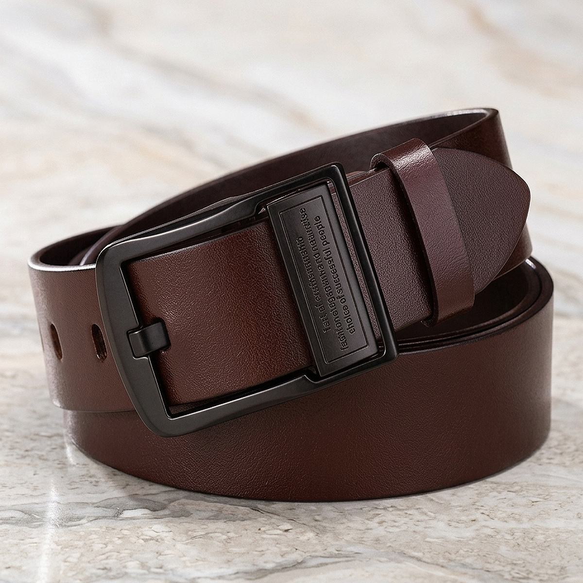 genuine-leather-mens-belt-jeans-chinos-dress-pants-acuvick Genuine leather men's pin buckle belt suitable for jeans, chinos, and dress pants with versatile styling for casual, business, and formal wear.