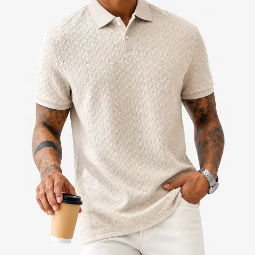 Alt: " Home product image – Acuvick " Men's premium breathable short sleeve golf polo shirt designed for lightweight comfort, moisture-wicking performance, golf, business casual, travel, and everyday wear.