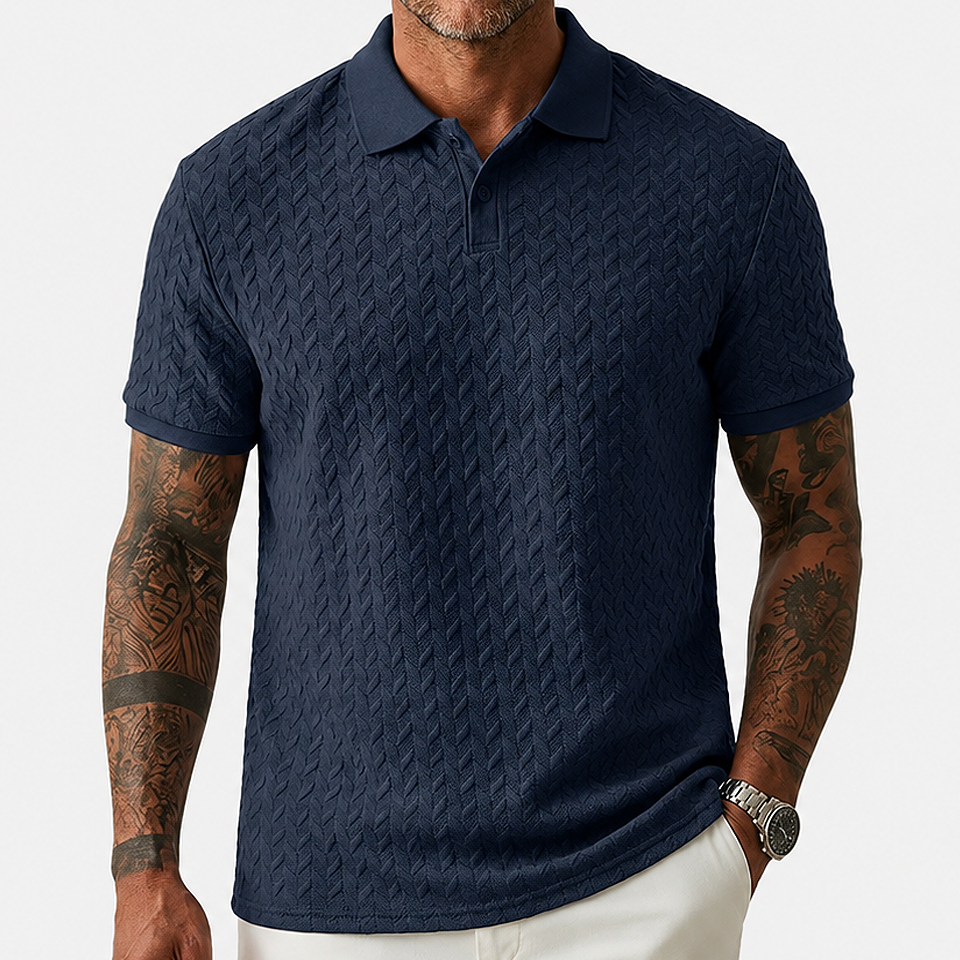 Men's Premium Breathable Short Sleeve Work Polo Shirt with a lightweight, breathable design for office work, business casual, customer service, retail, hospitality, and everyday professional wear.