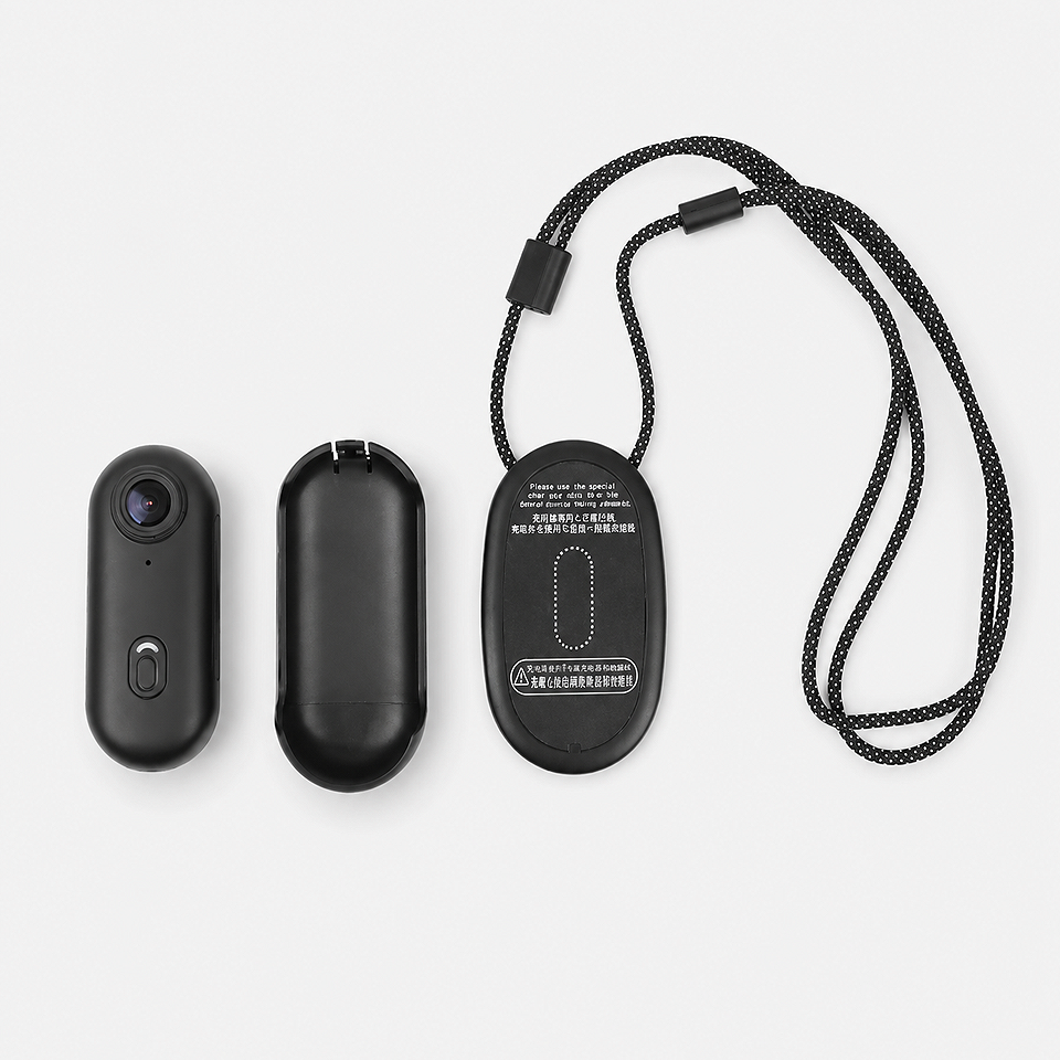 Alt: " 4K Mini WiFi Waterproof Action Camera – Wearable Body Cam product image – Acuvick " Premium 4K Mini WiFi Action Camera with essential accessories including mounting clips, charging cable, and attachment components for convenient everyday use.