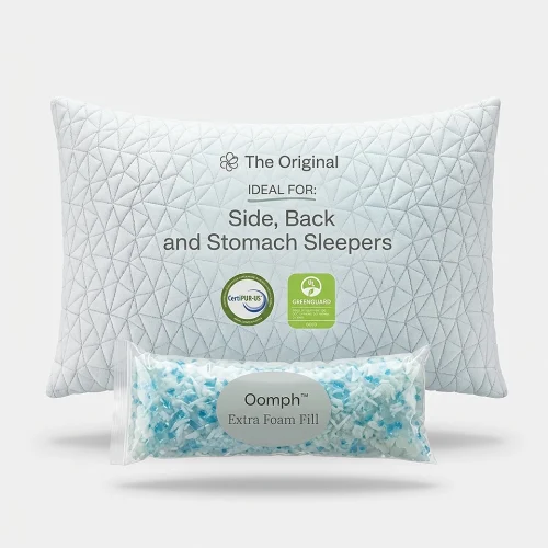 Alt: " Home product image – Acuvick " Premium adjustable gel memory foam pillow for side, back and stomach sleepers with cooling support
