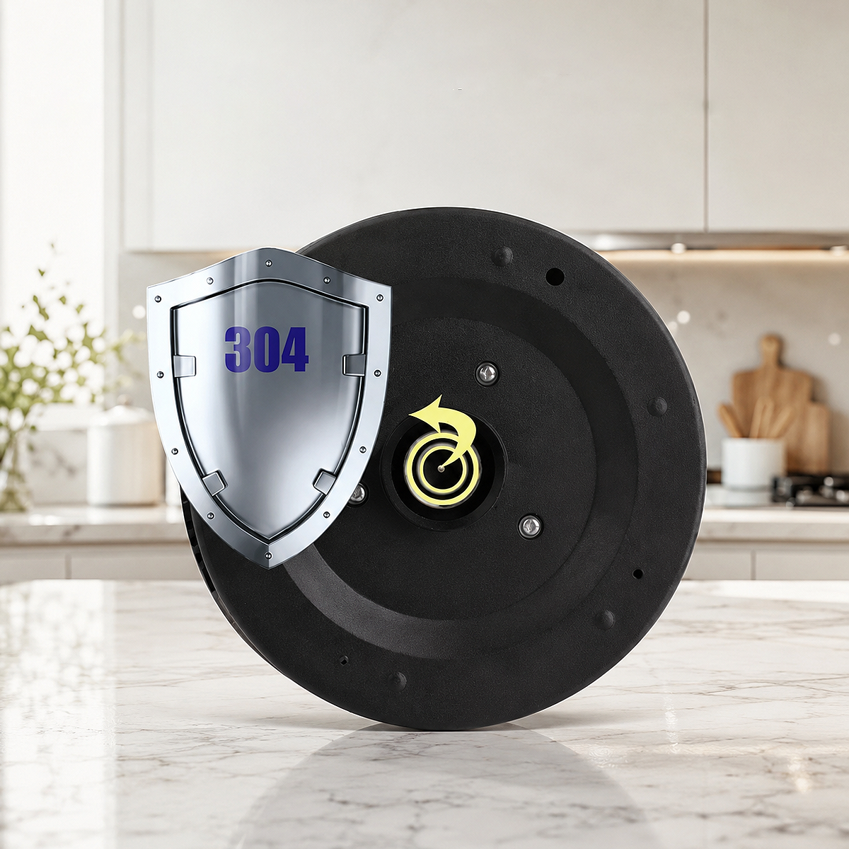 Premium 2L stainless steel electric kettle with comprehensive safety protection, automatic shut-off, boil-dry protection, heat-resistant handle, and cordless 360° swivel base.