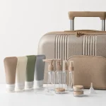 Alt: " Travel Bottles product image – Acuvick " Reusable travel bottles including squeeze bottles spray bottles pump bottles and cosmetic containers