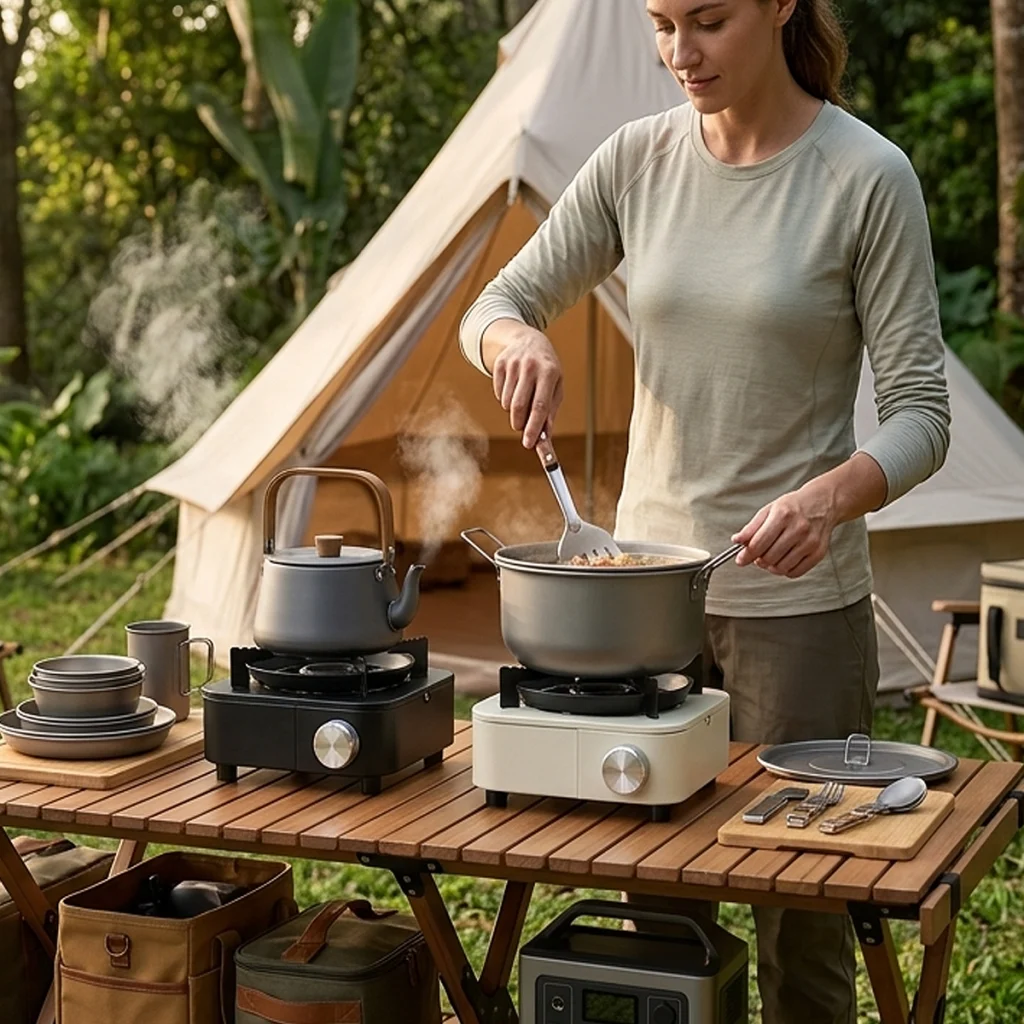 Camping cooking gear and portable cookware for outdoor meals