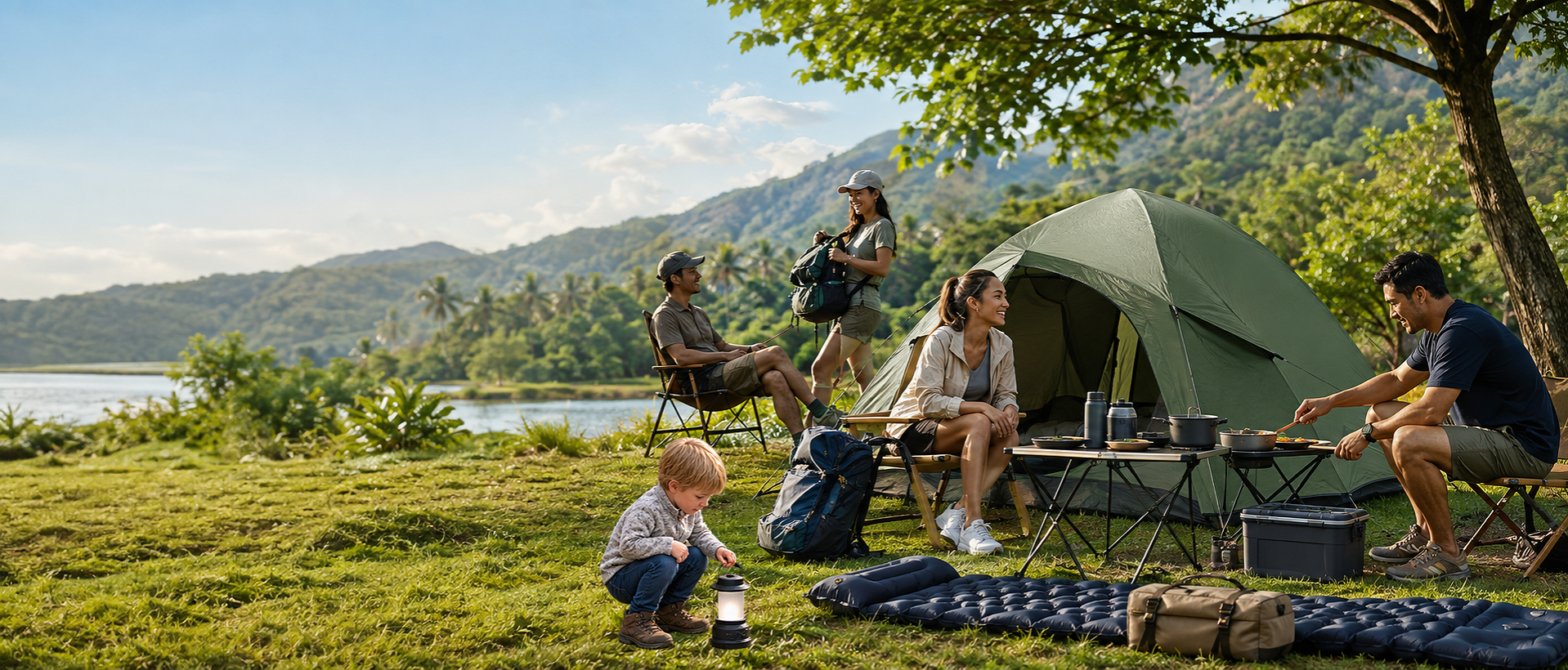 Camping gear and outdoor adventure essentials for comfortable outdoor trips