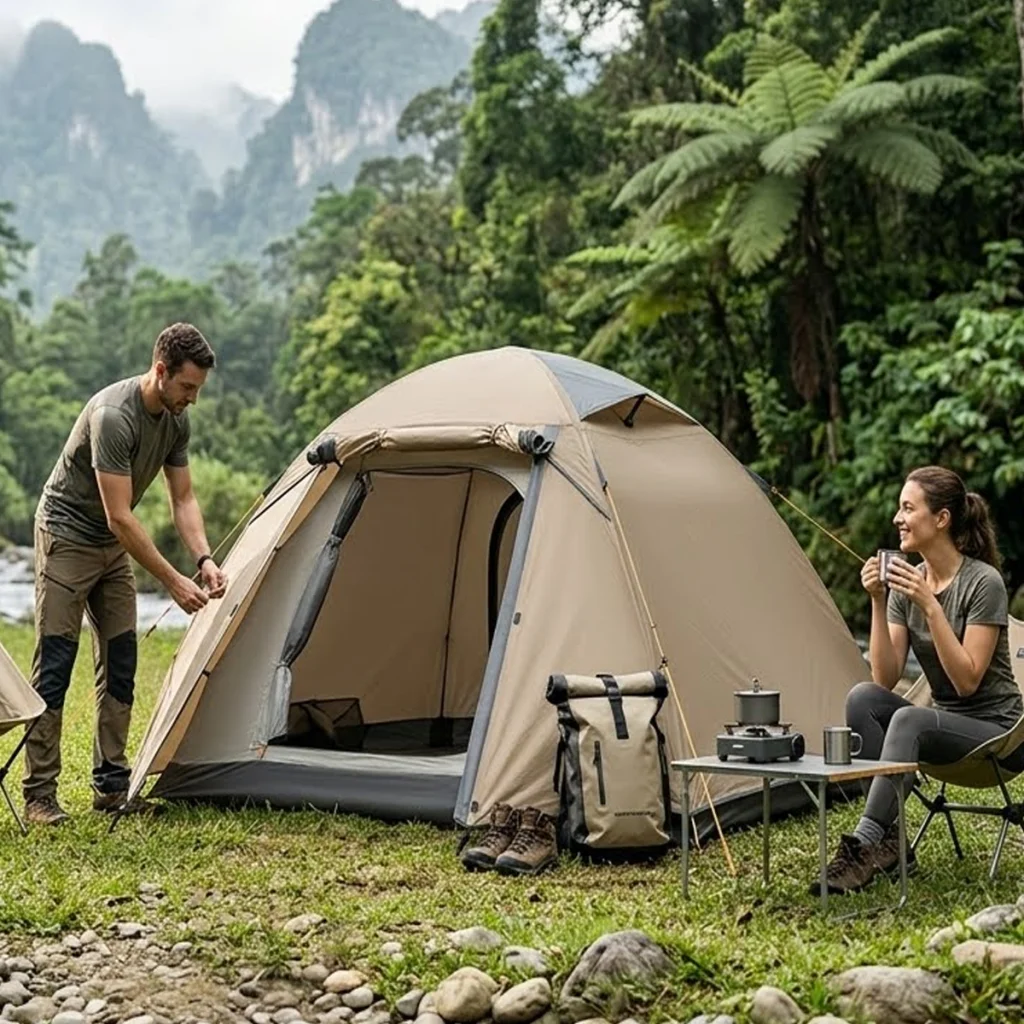Camping tent and outdoor shelter for camping adventures