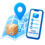 Easy order tracking location icon