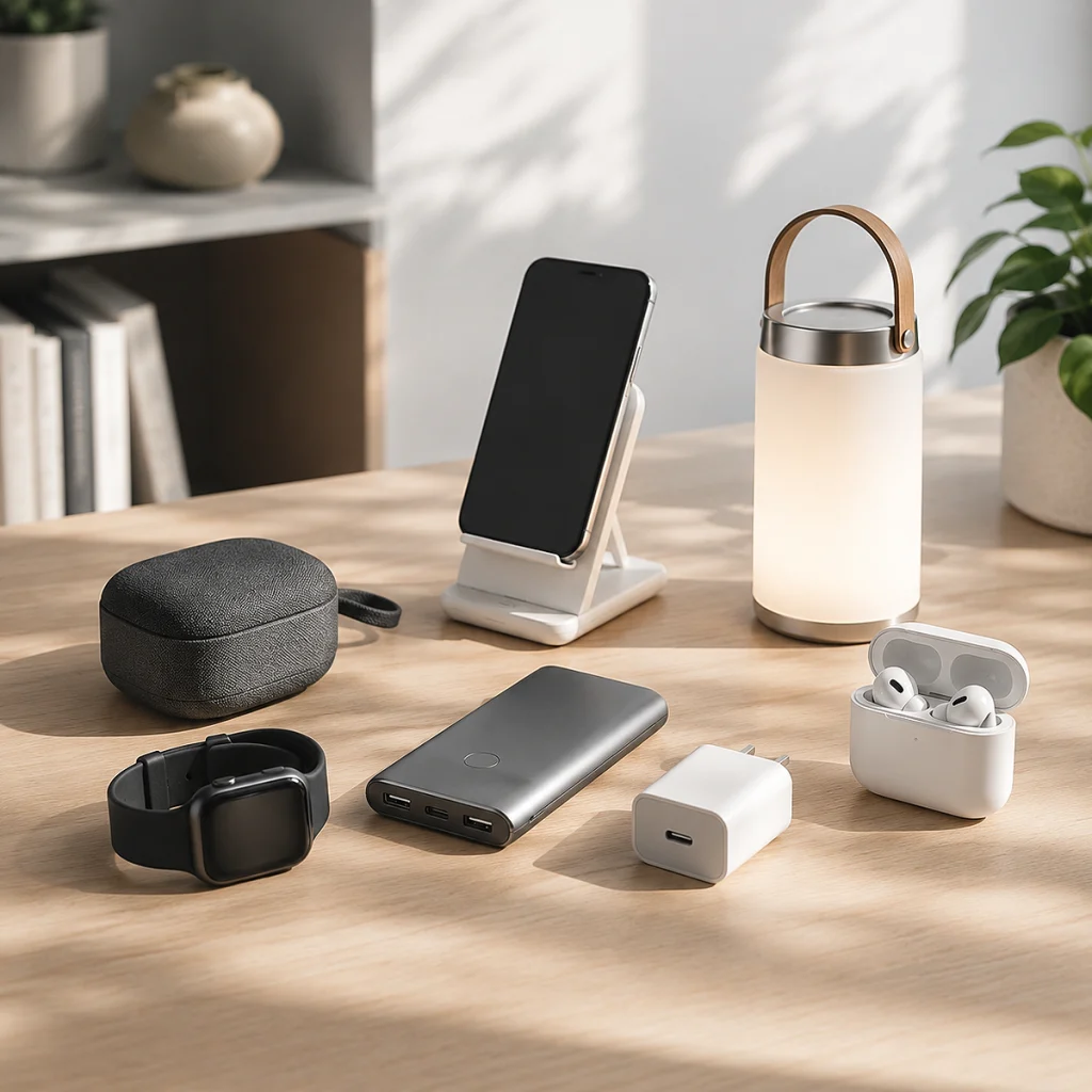Modern gadgets and smart technology accessories for everyday living