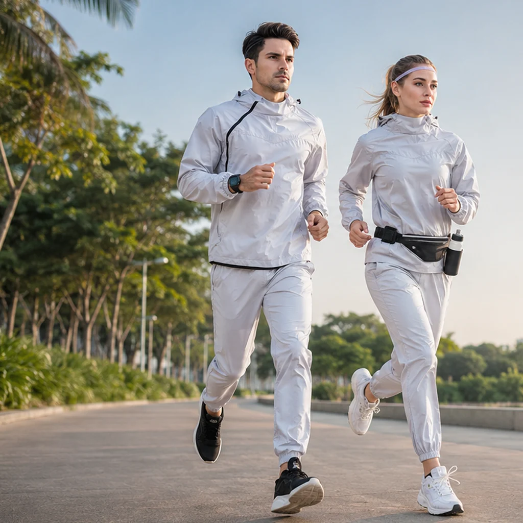 Alt: " Running product image – Acuvick " Runner using practical running gear and essentials during an outdoor run