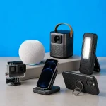 Tech and tools collection featuring smart devices and practical equipment