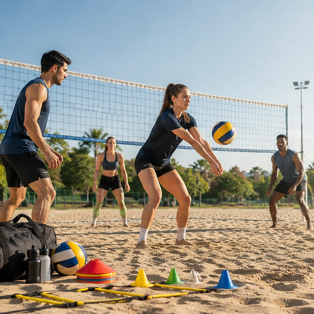 Volleyball gear and equipment for training practice and recreational play