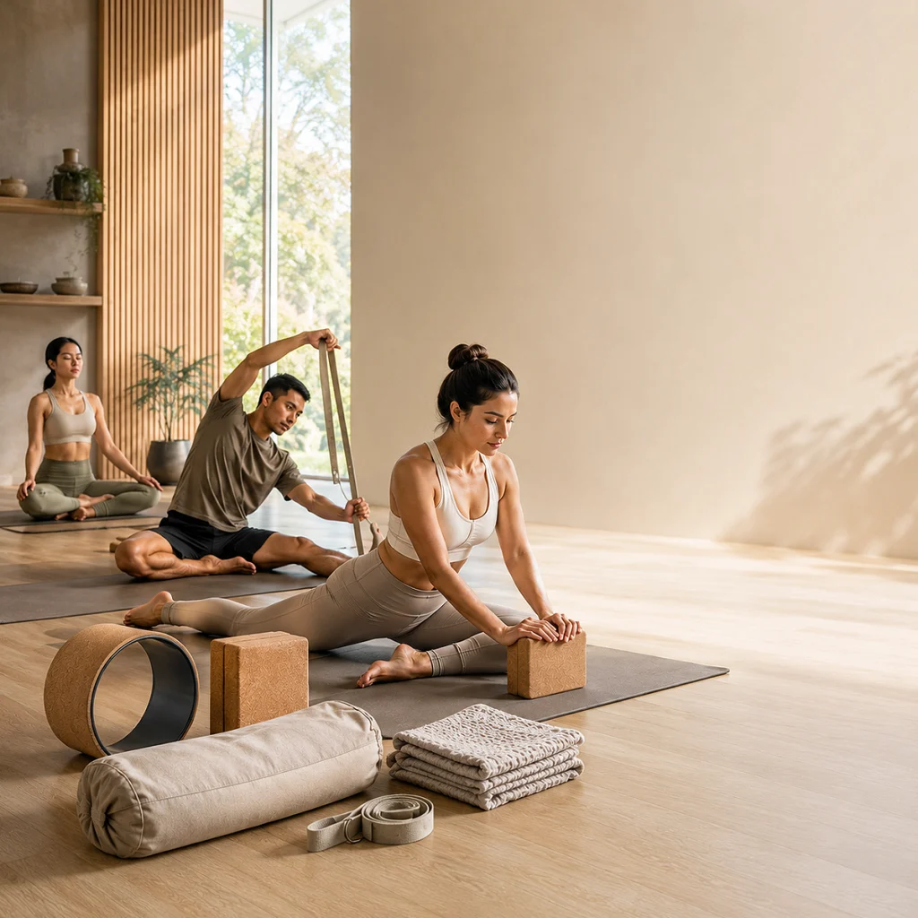 Yoga equipment and props for home and studio practice