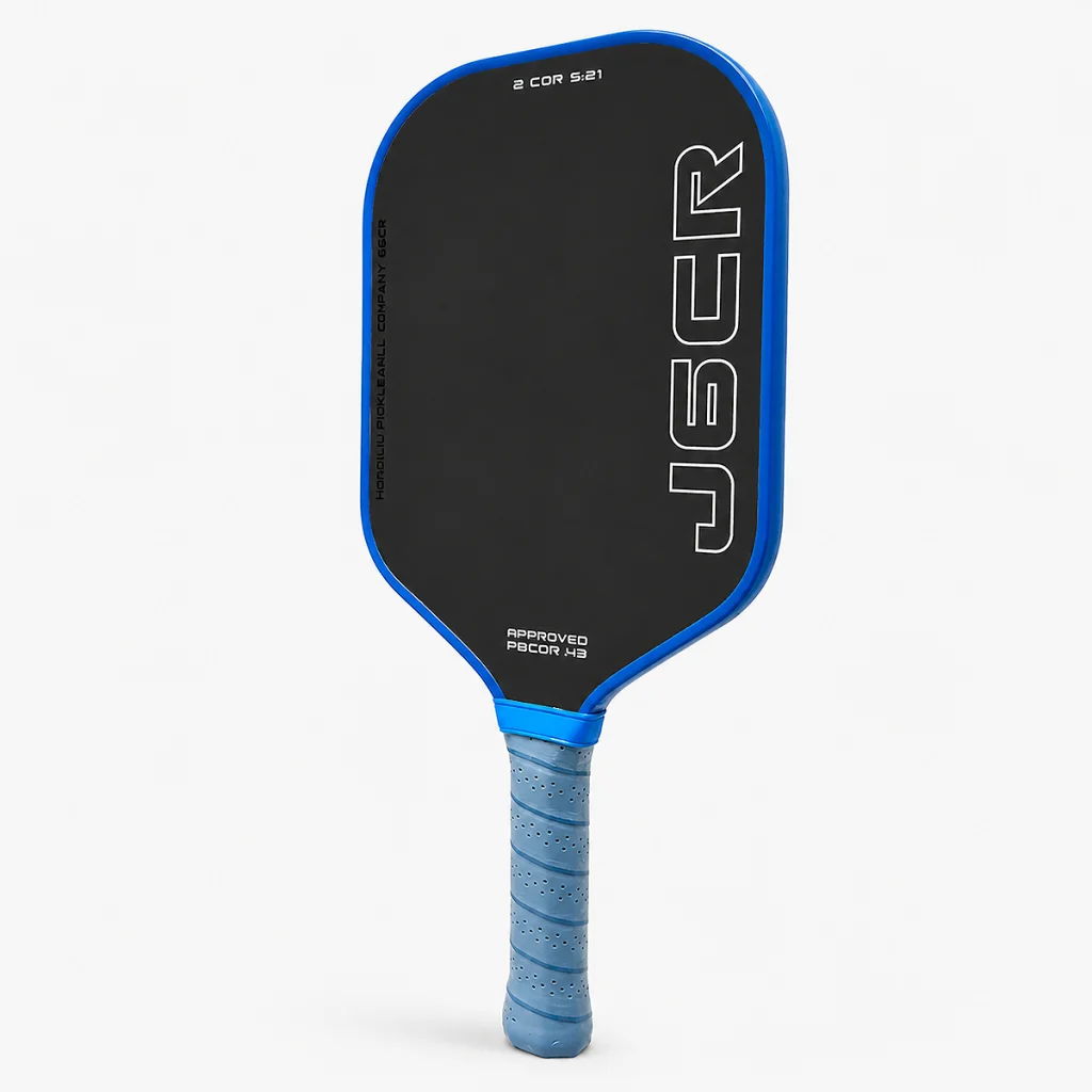 HONOLULU J6CR Carbon Fiber Pickleball Paddle in blue single paddle design