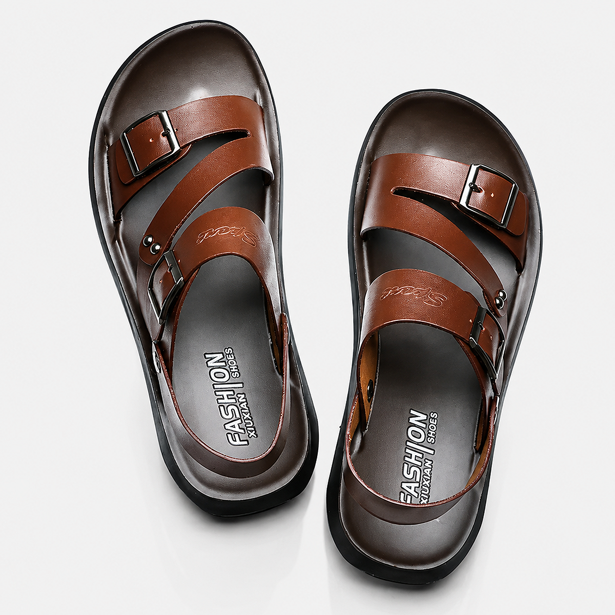 Men's Dual-Wear Casual Beach Sandals for summer featuring a lightweight slip-on design, adjustable heel strap, cushioned footbed, and non-slip sole for everyday comfort.
