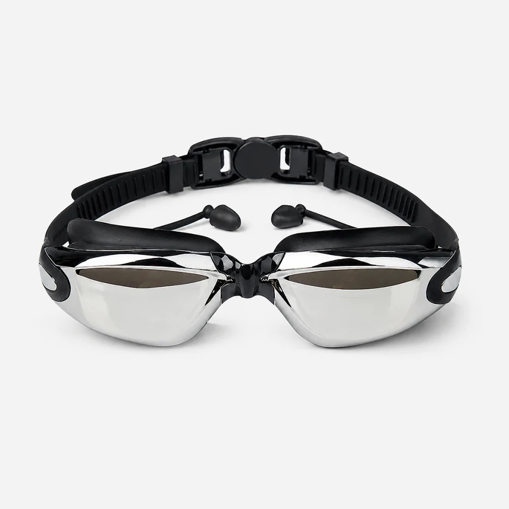 Optical myopia swimming goggles with anti-fog lenses for adults
