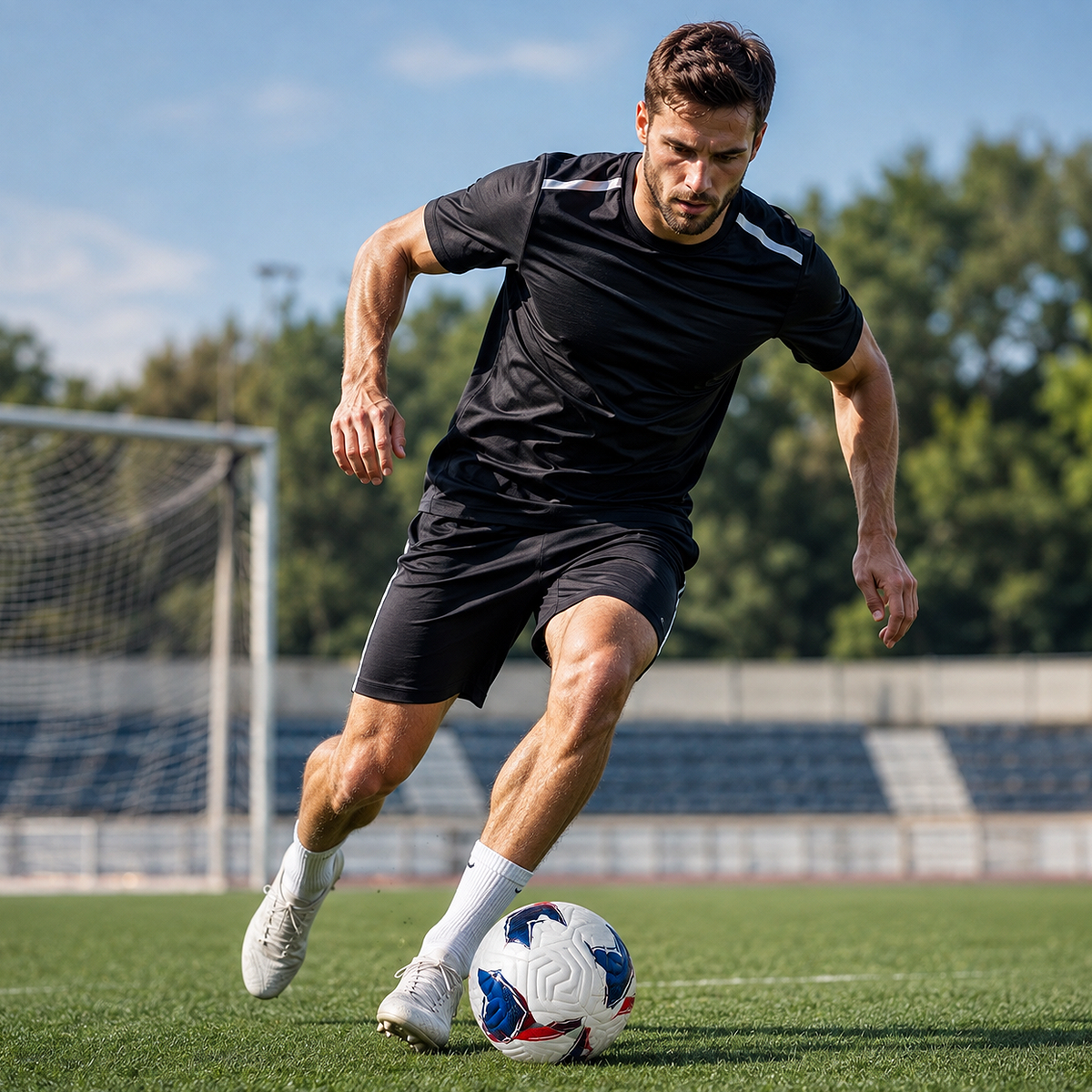 Alt: " Size 5 PU Soccer Ball for Training & Outdoor Play product image – Acuvick " Size 5 FIFA-certified PU Soccer Ball for football training and outdoor play