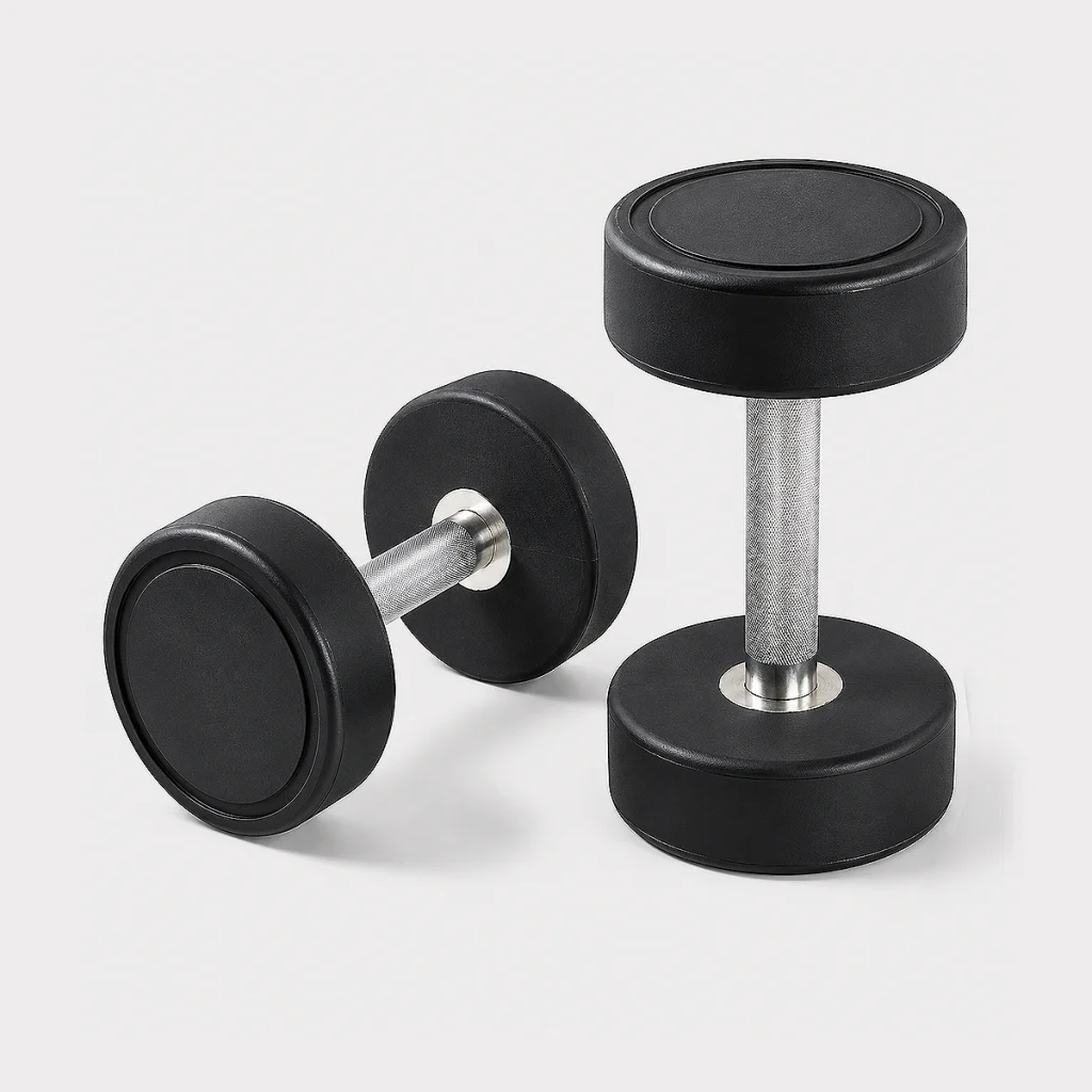 Steel dumbbell set for home gym strength training