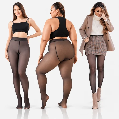 Women's fleece-lined thermal leggings and tights designed for warmth, comfort and everyday winter wear with a soft stretch fit