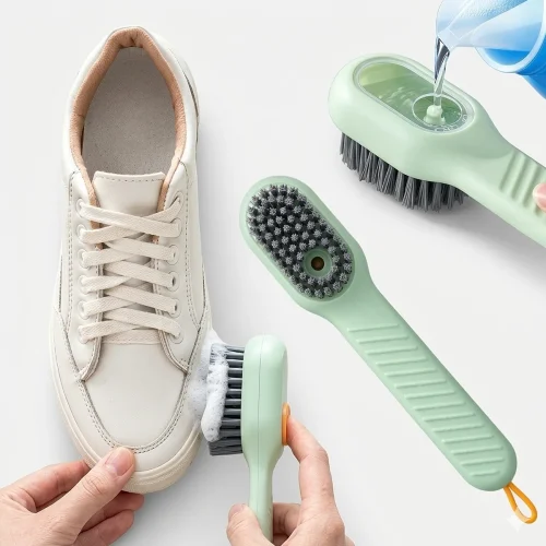 White 650ml automatic soap dispensing cleaning brush