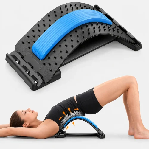 Back stretch and lumbar support massager