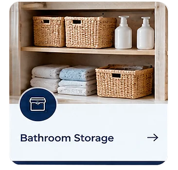 Bathroom storage organisers and space-saving solutions
