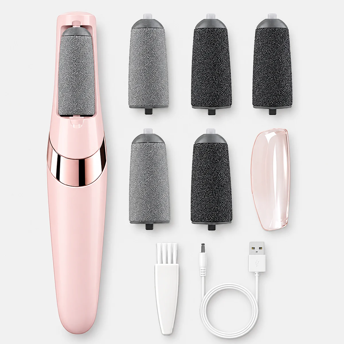 Electric foot callus remover 6 heads set