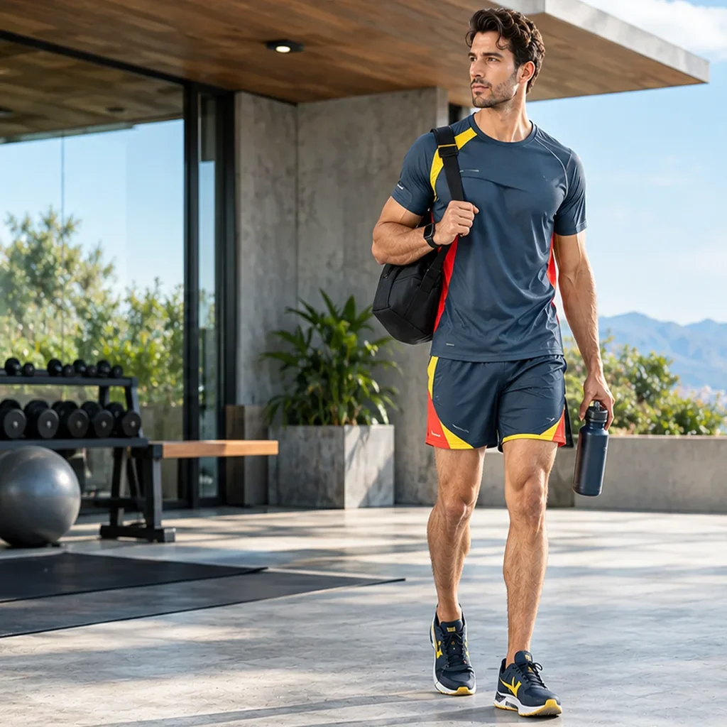 Men’s sportswear and athletic clothing for active lifestyles
